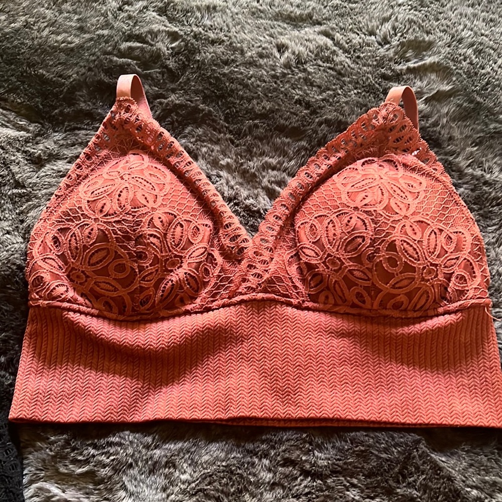 Lace halter bra